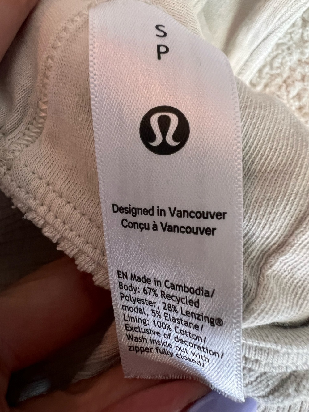 Lululemon Ribbed Softstreme Mockneck Cropped Tank Top Bone Women’s Small - Picture 6 of 14
